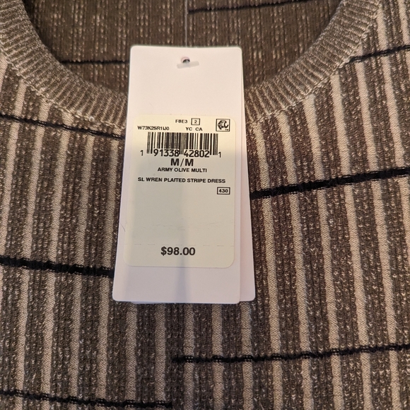 BNWT Army Green striped dress - Picture 3 of 4